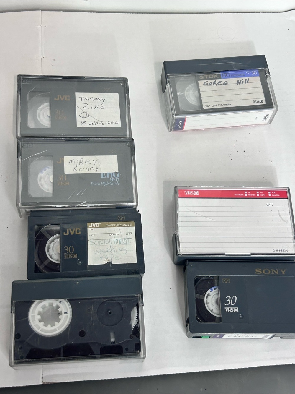 Black Mini VHS-C Video Cassette - 30 Minute lot of 7